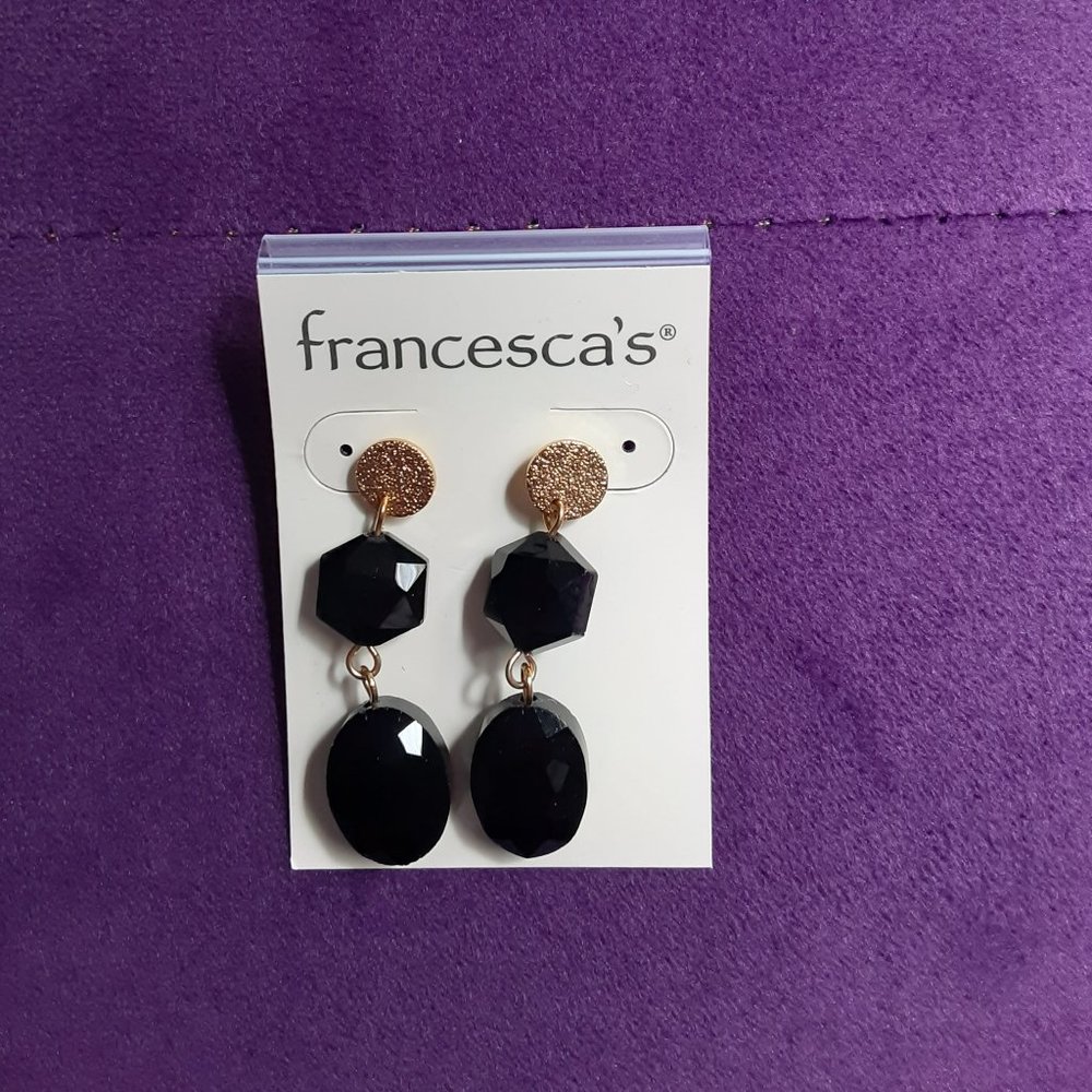 Black and Gold Francesca's Earrings